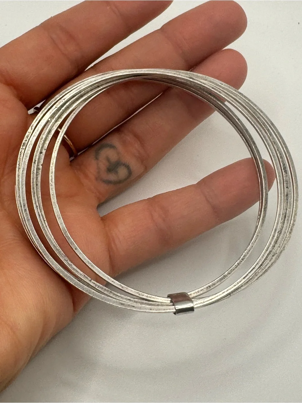 Vintage Taxco 925 Silver Multi Band Bangle Bracelet